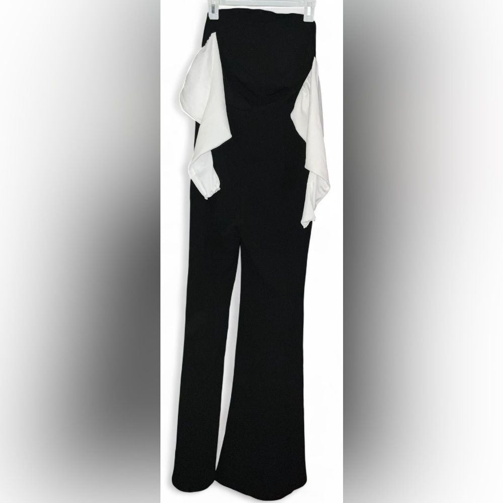 SHEIN Black White Off-Shoulder Jumpsuit L Women’s NWT